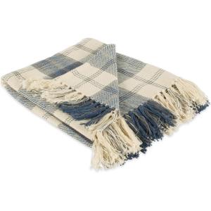 imageDII Farmhouse Woven Throw 50x60 with 3quot Fringe French Blue 1 PieceFrench Blue