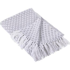 imageDII Global Mini Diamond Woven Throw 50x60 Nautical BlueGray