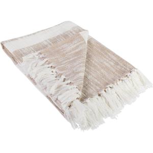 imageDII MidCentury Modern Slub Stripe Woven Throw Mint 50x60Taupe