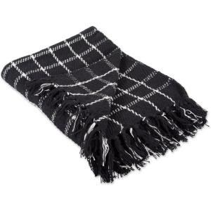imageDII Transitional Checked Plaid Woven Throw 50x60 Barn RedBlack