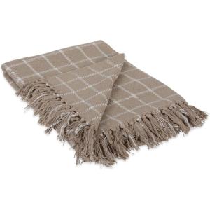 imageDII Transitional Checked Plaid Woven Throw 50x60 Barn RedStone