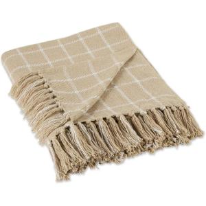 imageDII Transitional Checked Plaid Woven Throw 50x60 Barn RedVintage Linen