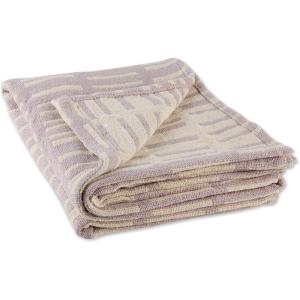 imageDII Urban Geometric Collection Cotton Throw Blanket 50x60 BlackDusty Lilac