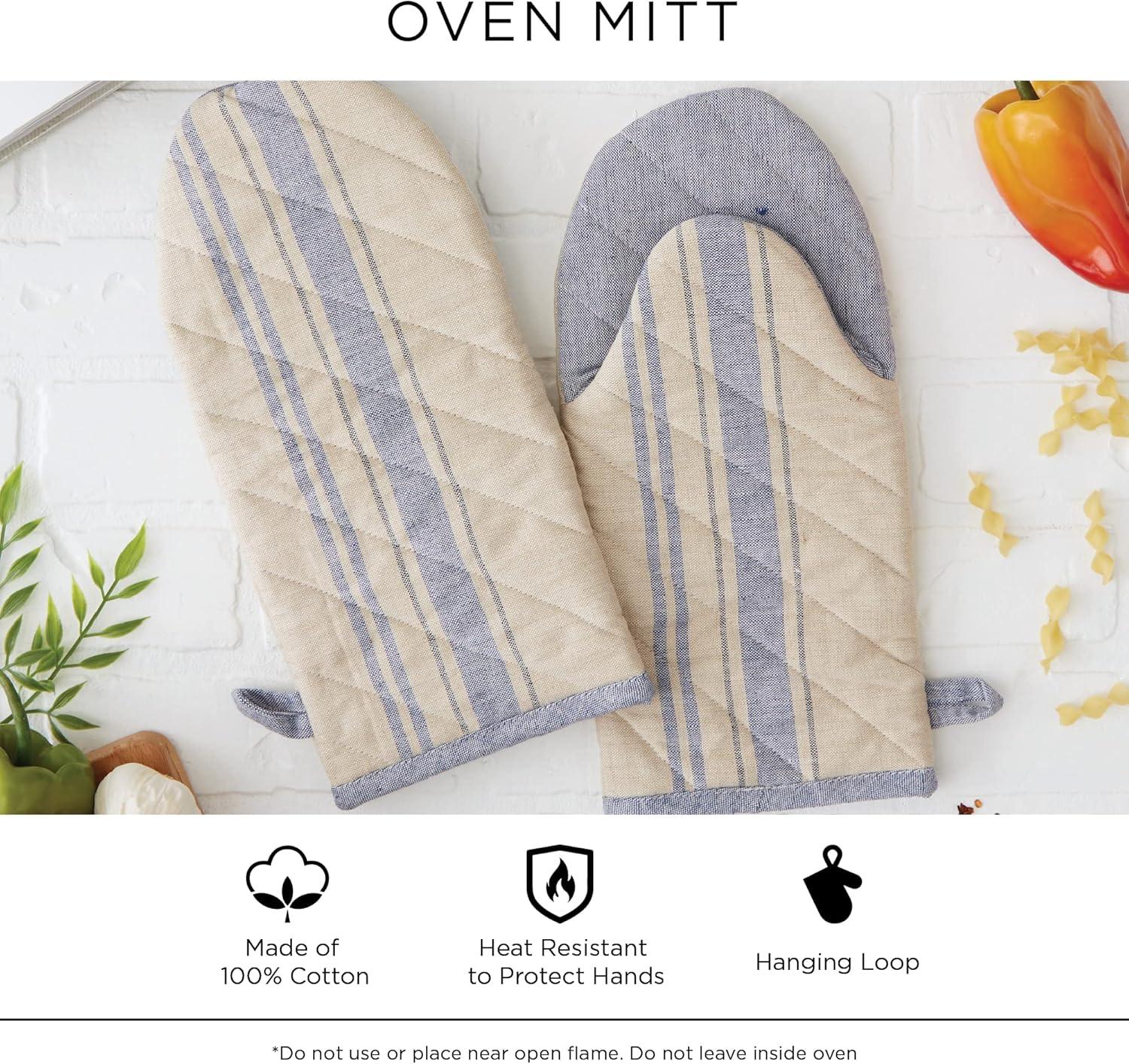 imageDII Cotton Lake House Fish Oven Mitts 6 X 165 Set of 2 Machine Washable and Heat Resistant for Kitchen Cooking and Baking
