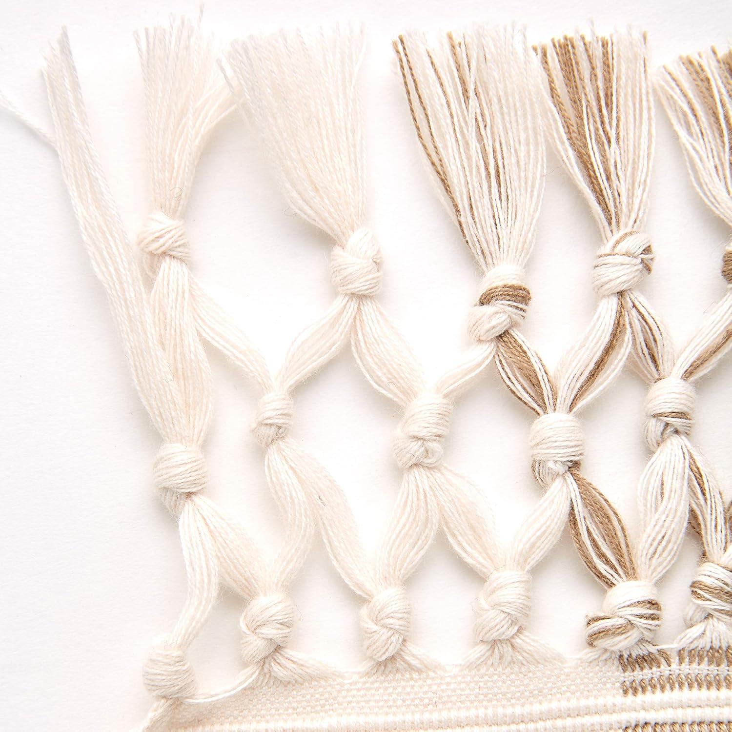 imageDII Dobby Stripe Woven Table Runner 13x108 13x1135 Fringe Included Mineral GrayArtichoke Green