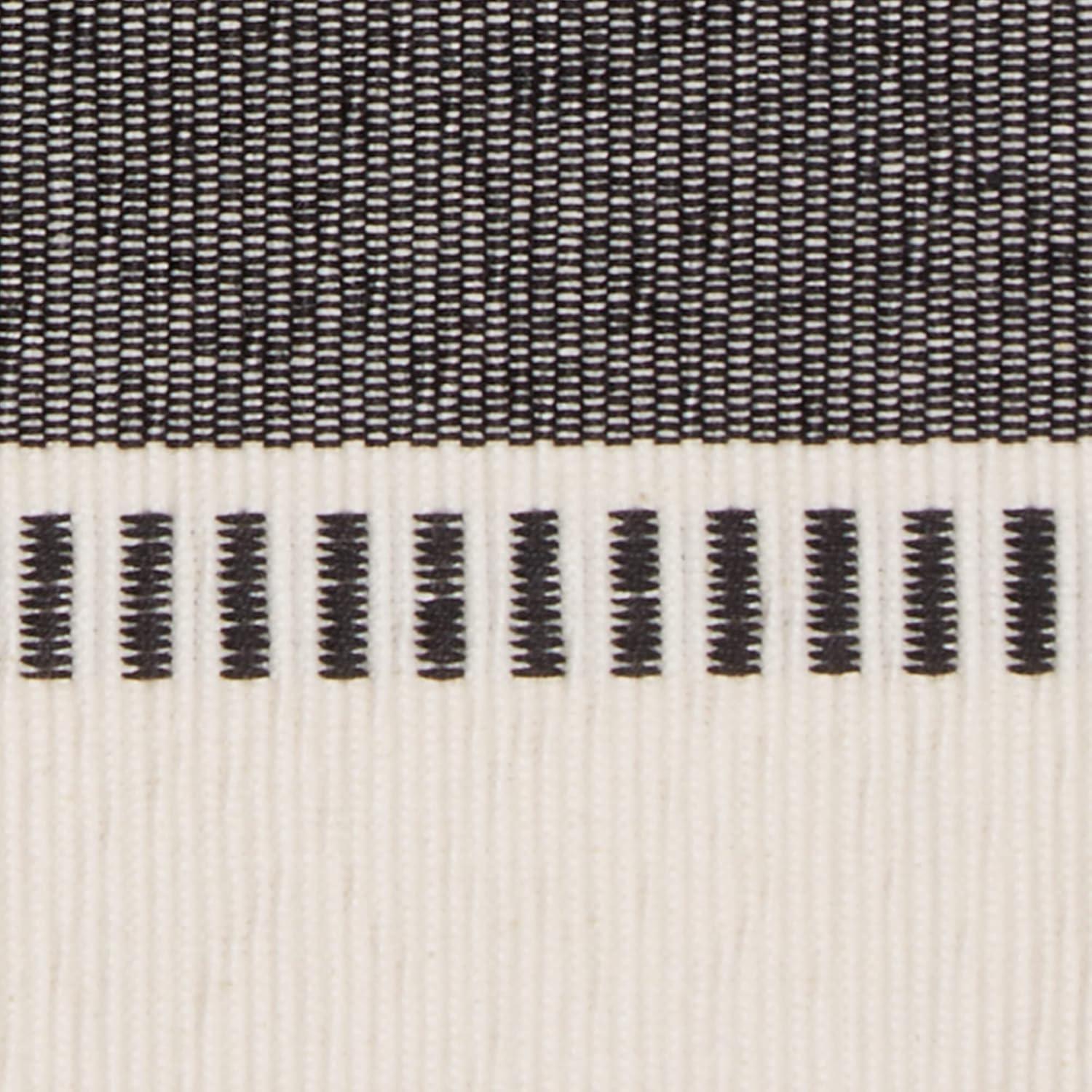 imageDII Dobby Stripe Woven Table Runner 13x108 13x1135 Fringe Included Mineral GrayBlack