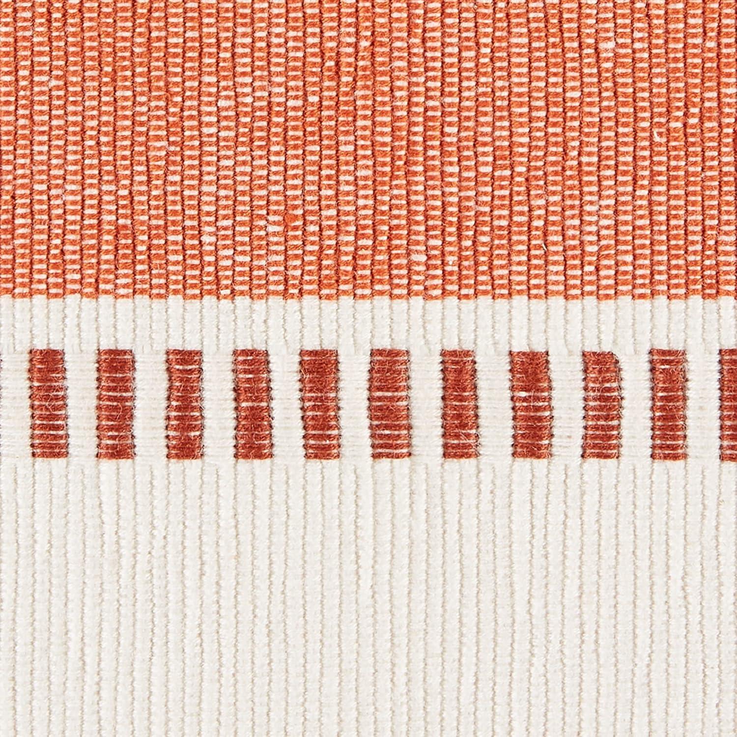 imageDII Dobby Stripe Woven Table Runner 13x108 13x1135 Fringe Included Mineral GrayBurnt Orange