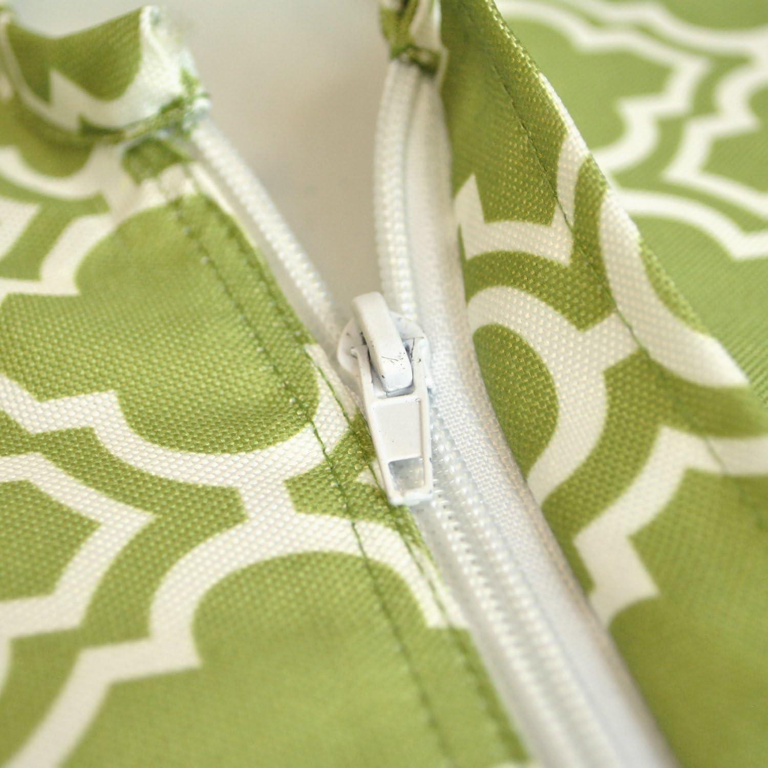 imageDII Green Lattice Outdoor Tabletop Collection Stain Resistant ampamp Waterproof 60quot Round wZipper Green60 in round wZipper
