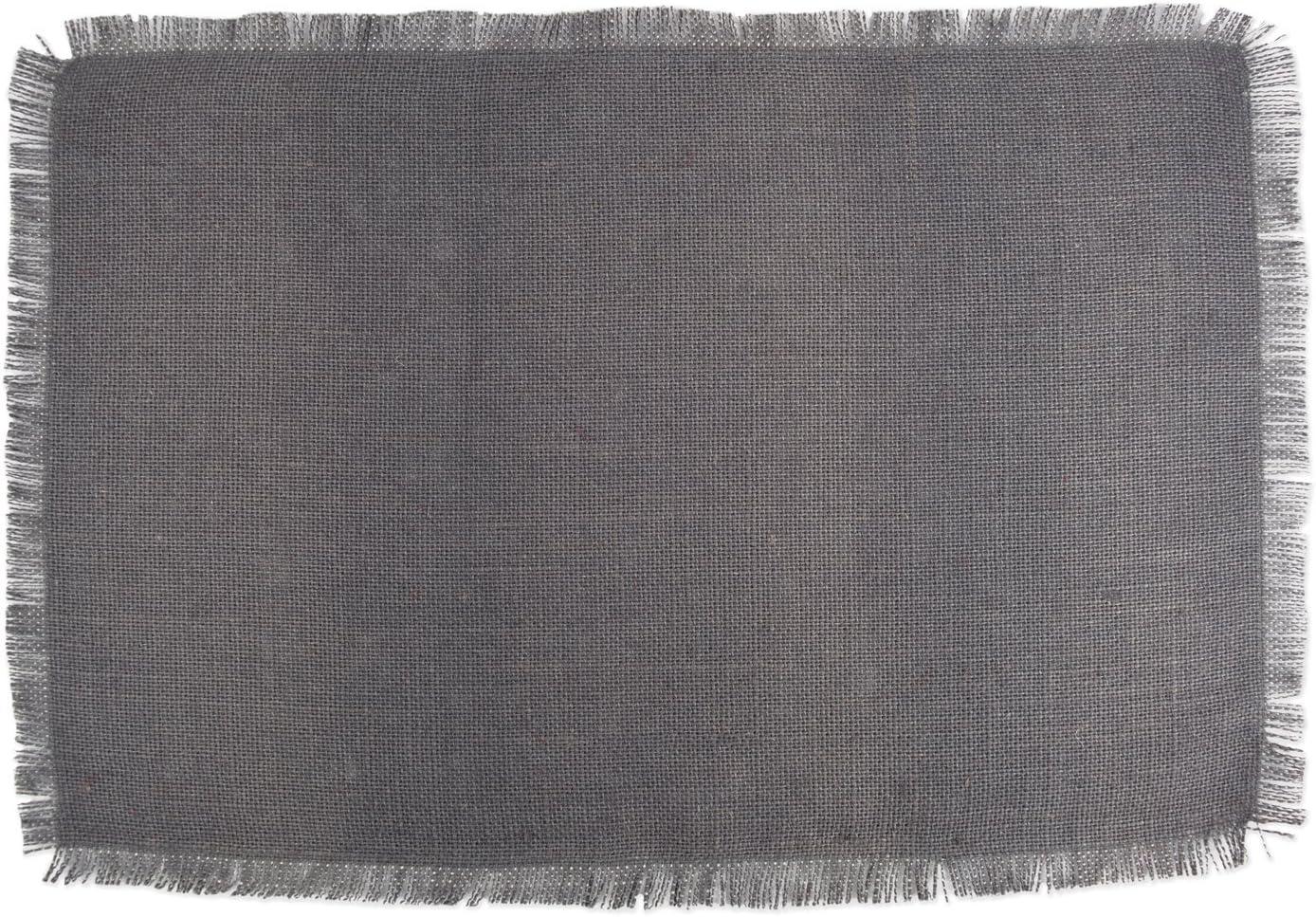 imageDII Jute Burlap Collection Kitchen Tabletop Table Runner 14x72 Double Border Barn RedSolid Gray