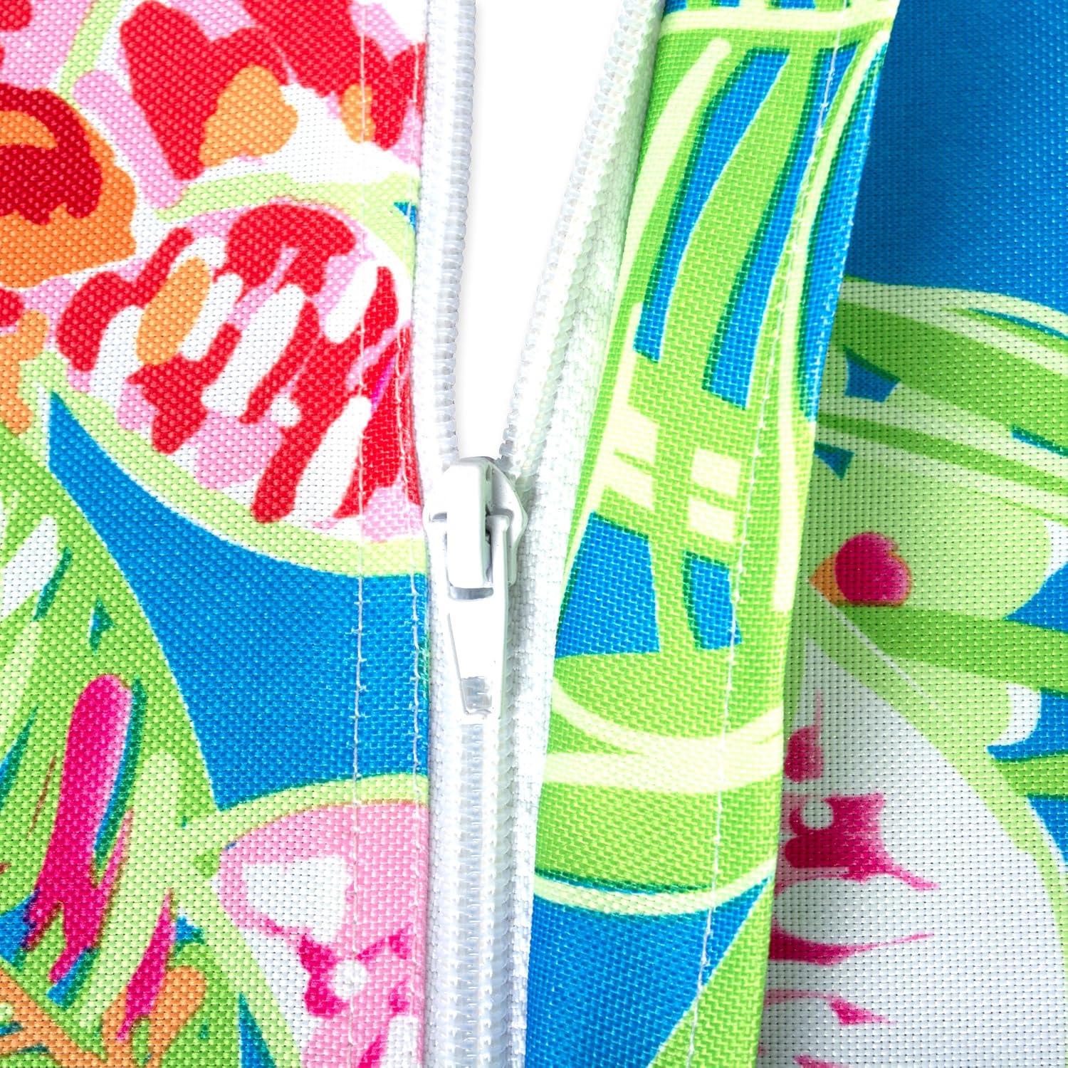 imageDII Summer Floral Outdoor Tabletop Collection Stain Resistant ampamp Waterproof 60quot Round wZipper Floral60 x 84 in wZipper
