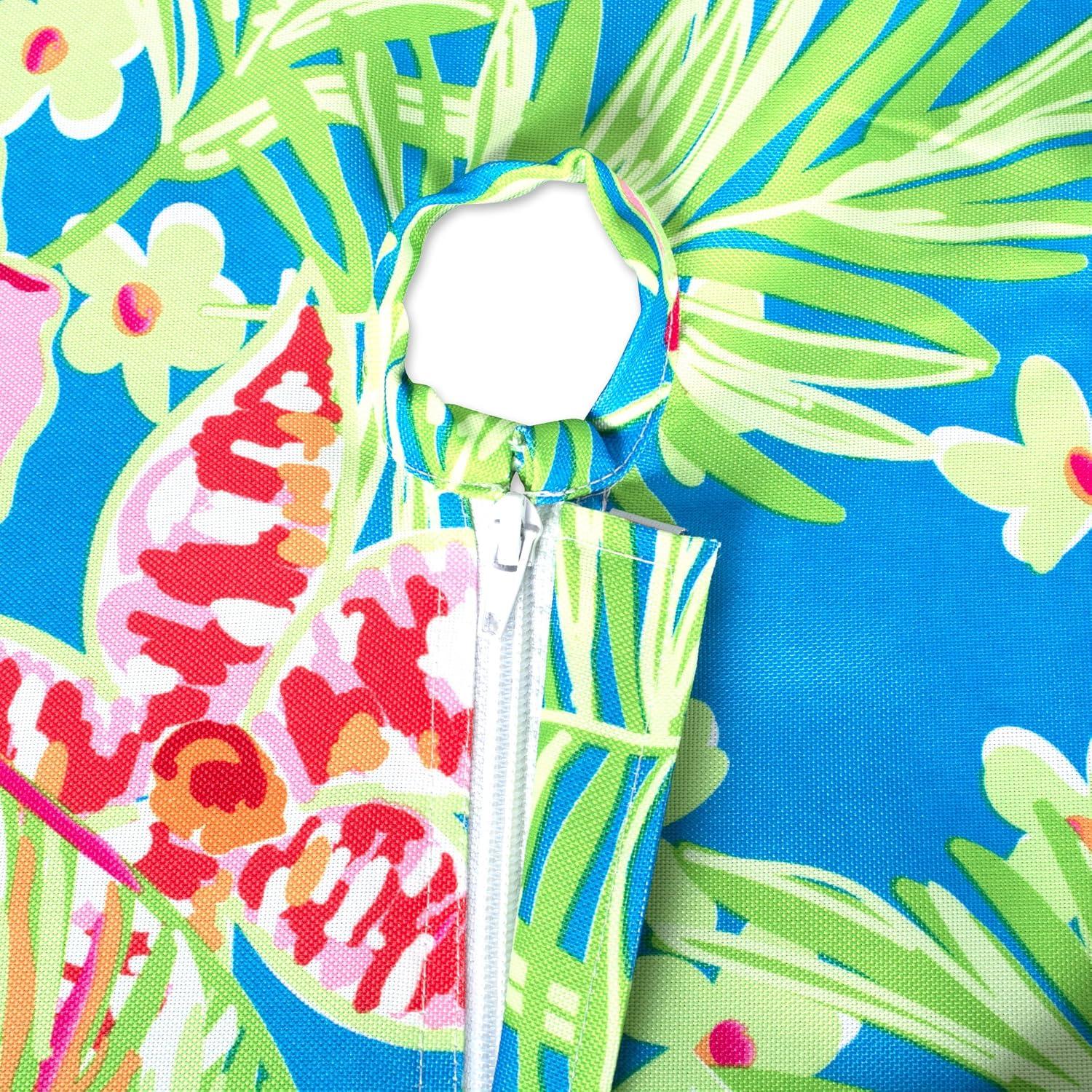 imageDII Summer Floral Outdoor Tabletop Collection Stain Resistant ampamp Waterproof 60quot Round wZipper Floral60 x 84 in wZipper