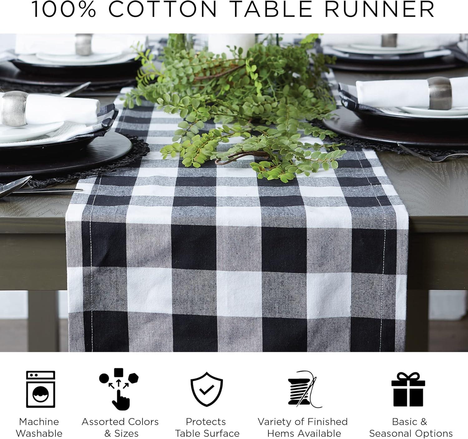 imageDII Table Top Dcor Collection Spring ampamp Summer Table Runner 14x72 Porto Stripe PrintColor Pop Plaid