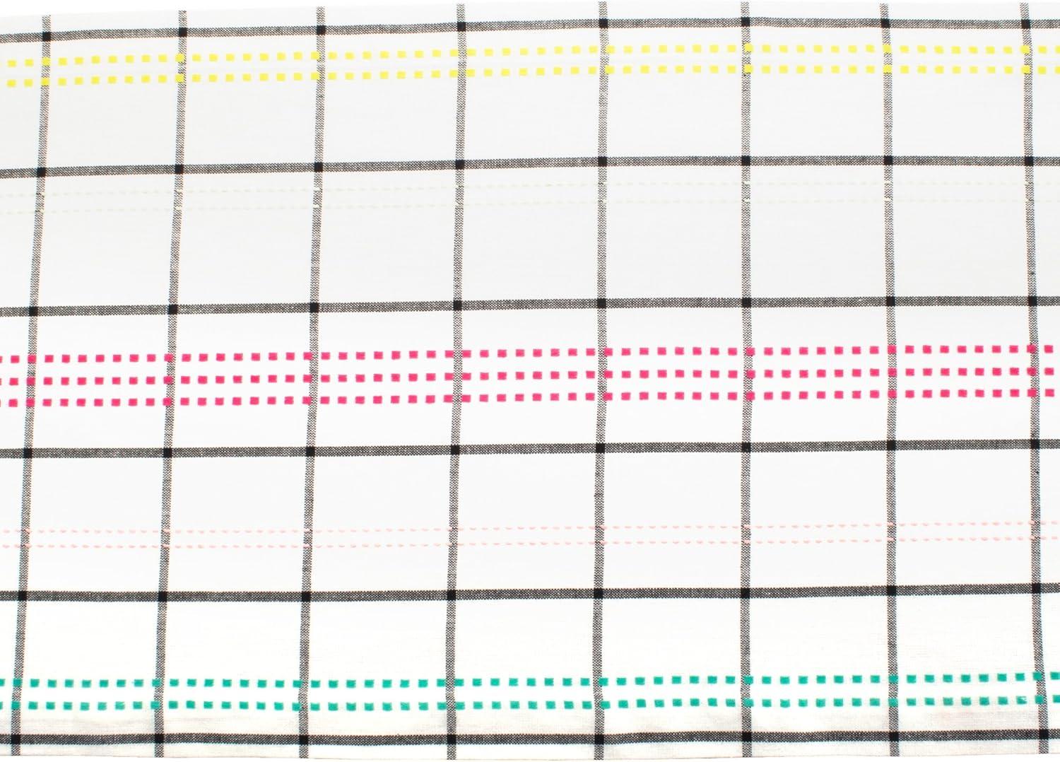 imageDII Table Top Dcor Collection Spring ampamp Summer Table Runner 14x72 Porto Stripe PrintColor Pop Plaid