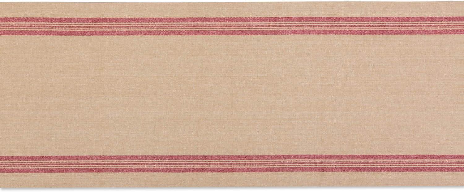 imageDII Table Top Dcor Collection Spring ampamp Summer Table Runner 14x72 Porto Stripe PrintWine  Sunshine