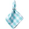 imageDII Checkered Tabletop Collection 100 Cotton Machine Washable Tablecloth 52x52 BlackAqua