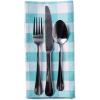 imageDII Checkered Tabletop Collection 100 Cotton Machine Washable Tablecloth 52x52 BlackAqua