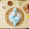 imageDII Checkered Tabletop Collection 100 Cotton Machine Washable Tablecloth 52x52 BlackAqua