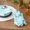 imageDII Checkered Tabletop Collection 100 Cotton Machine Washable Tablecloth 52x52 BlackAqua