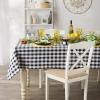 imageDII Checkered Tabletop Collection 100 Cotton Machine Washable Tablecloth 52x52 BlackBlack