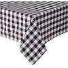 imageDII Checkered Tabletop Collection 100 Cotton Machine Washable Tablecloth 52x52 BlackBlack