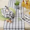 imageDII Checkered Tabletop Collection 100 Cotton Machine Washable Tablecloth 52x52 BlackGray