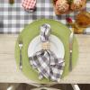 imageDII Checkered Tabletop Collection 100 Cotton Machine Washable Tablecloth 52x52 BlackGray