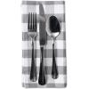 imageDII Checkered Tabletop Collection 100 Cotton Machine Washable Tablecloth 52x52 BlackGray