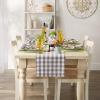 imageDII Checkered Tabletop Collection 100 Cotton Machine Washable Tablecloth 52x52 BlackGrey