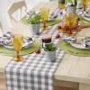imageDII Checkered Tabletop Collection 100 Cotton Machine Washable Tablecloth 52x52 BlackGrey