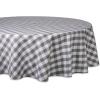 imageDII Checkered Tabletop Collection 100 Cotton Machine Washable Tablecloth 52x52 BlackGrey