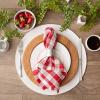 imageDII Checkered Tabletop Collection 100 Cotton Machine Washable Tablecloth 52x52 BlackRed