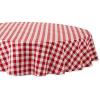 imageDII Checkered Tabletop Collection 100 Cotton Machine Washable Tablecloth 52x52 BlackRed
