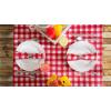 imageDII Checkered Tabletop Collection 100 Cotton Machine Washable Tablecloth 52x52 BlackRed