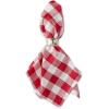 imageDII Checkered Tabletop Collection 100 Cotton Machine Washable Tablecloth 52x52 BlackRed