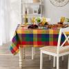 imageDII Checkered Tabletop Collection 100 Cotton Machine Washable Tablecloth 52x52 BlackSummer Check