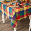 imageDII Checkered Tabletop Collection 100 Cotton Machine Washable Tablecloth 52x52 BlackSummer Check