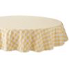 imageDII Checkered Tabletop Collection 100 Cotton Machine Washable Tablecloth 52x52 BlackYellow