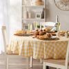 imageDII Checkered Tabletop Collection 100 Cotton Machine Washable Tablecloth 52x52 BlackYellow