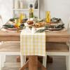 imageDII Checkered Tabletop Collection 100 Cotton Machine Washable Tablecloth 52x52 BlackYellow