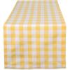 imageDII Checkered Tabletop Collection 100 Cotton Machine Washable Tablecloth 52x52 BlackYellow