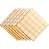 imageDII Checkered Tabletop Collection 100 Cotton Machine Washable Tablecloth 52x52 BlackYellow