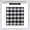 imageDII Checkered Tabletop Collection 100 Cotton Machine Washable Tablecloth 52x52 BlackYellow