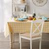 imageDII Checkered Tabletop Collection 100 Cotton Machine Washable Tablecloth 52x52 BlackYellow