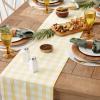 imageDII Checkered Tabletop Collection 100 Cotton Machine Washable Tablecloth 52x52 BlackYellow
