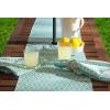 imageDII Diamond Outdoor Tabletop Collection Stain Resistant ampamp Waterproof 60quot Round wZipper Aqua14 x 72 in wZipper