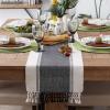 imageDII Dobby Stripe Woven Table Runner 13x108 13x1135 Fringe Included Mineral GrayBlack