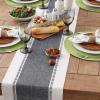 imageDII Dobby Stripe Woven Table Runner 13x108 13x1135 Fringe Included Mineral GrayBlack