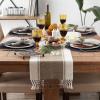 imageDII Dobby Stripe Woven Table Runner 13x108 13x1135 Fringe Included Mineral GrayBrown
