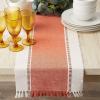 imageDII Dobby Stripe Woven Table Runner 13x108 13x1135 Fringe Included Mineral GrayBurnt Orange