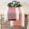 imageDII Dobby Stripe Woven Table Runner 13x108 13x1135 Fringe Included Mineral GrayBurnt Orange